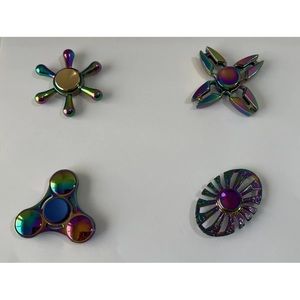 Rainbow Iridescent Metal Fidget Spinners